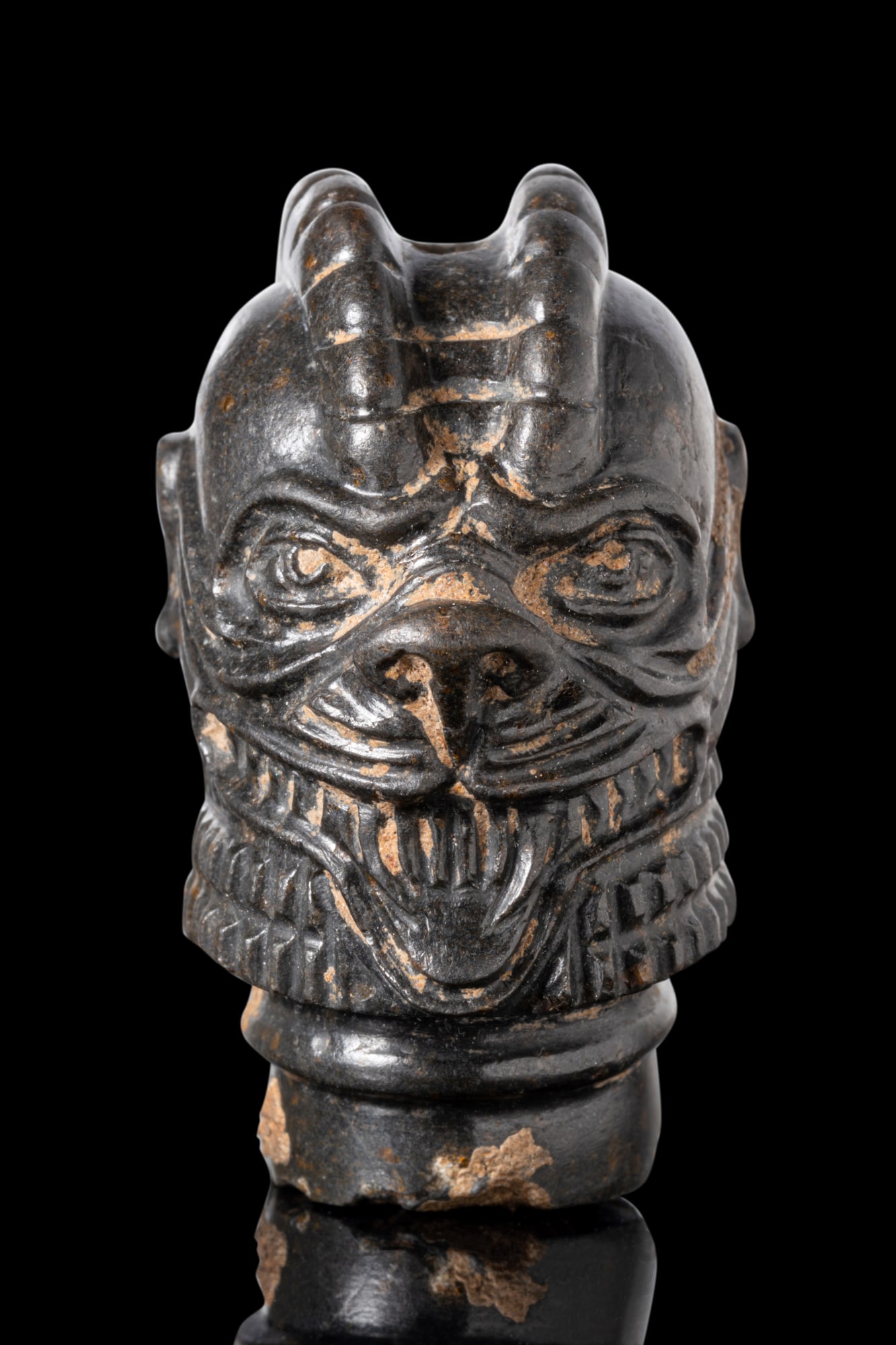 BABYLONIAN HEMATITE HEAD OF PAZUZU (1 of 5)