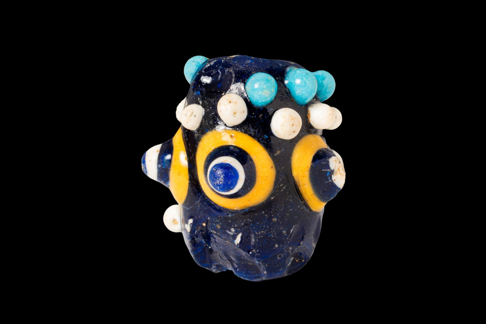 MASSIVE PHOENICIAN EYE GLASS BEAD WITH KNOB PROJECTIONS (1 of 4)