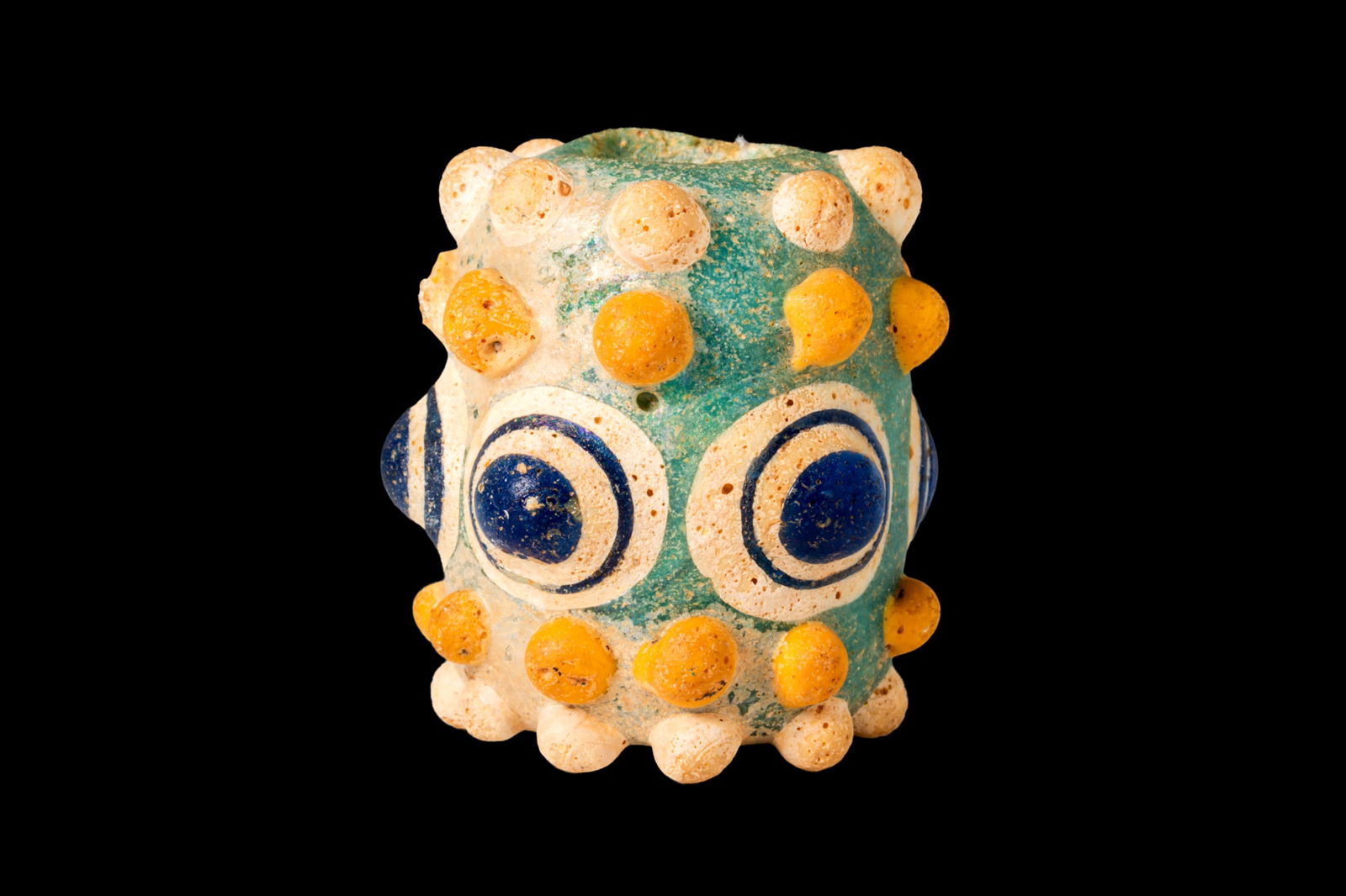 MASSIVE PHOENICIAN EYE GLASS BEAD WITH KNOB PROJECTIONS (1 of 4)
