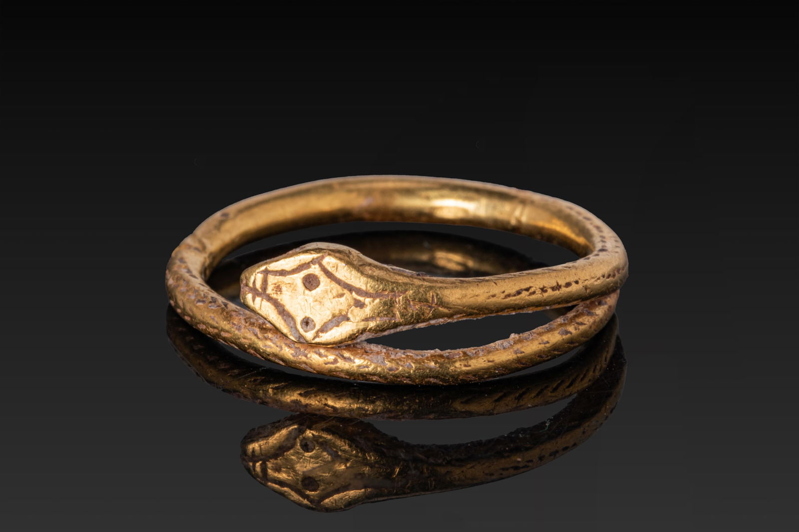 ROMANO-EGYPTIAN HIGH KARAT GOLD SNAKE RING (1 of 11)
