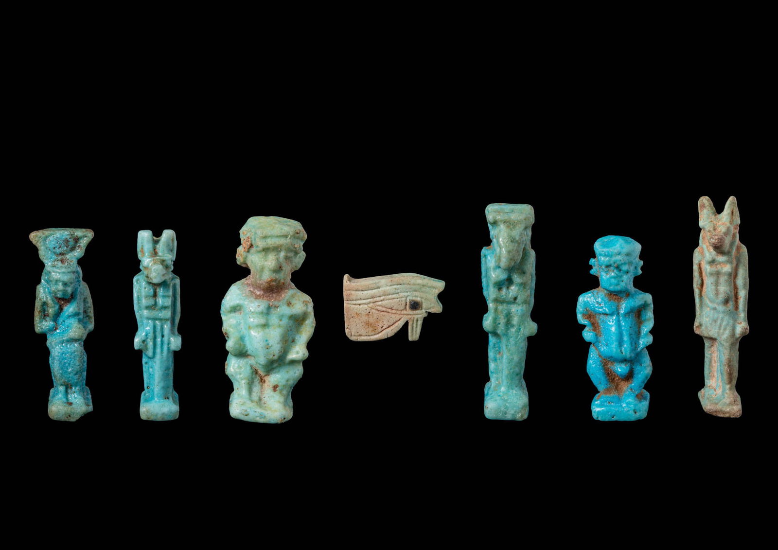 COLLECTION OF EGYPTIAN FAIENCE AMULETS (1 of 3)