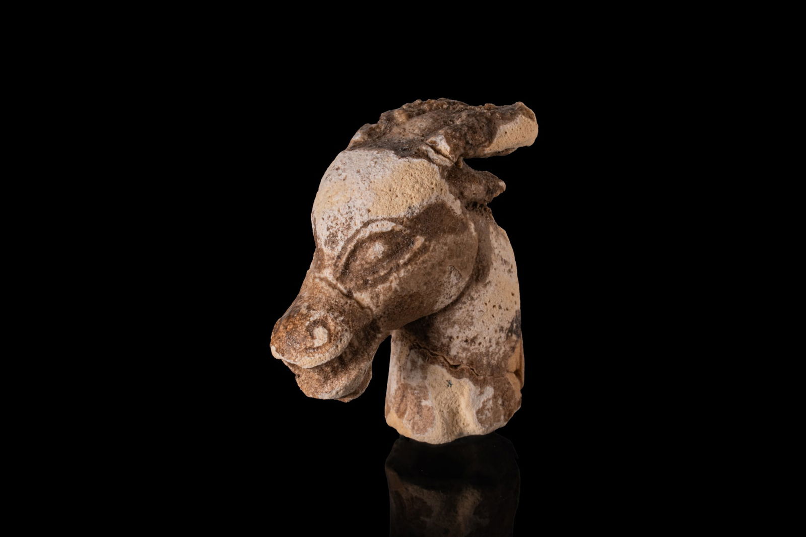 EGYPTIAN FAIENCE RAM HEAD (1 of 5)