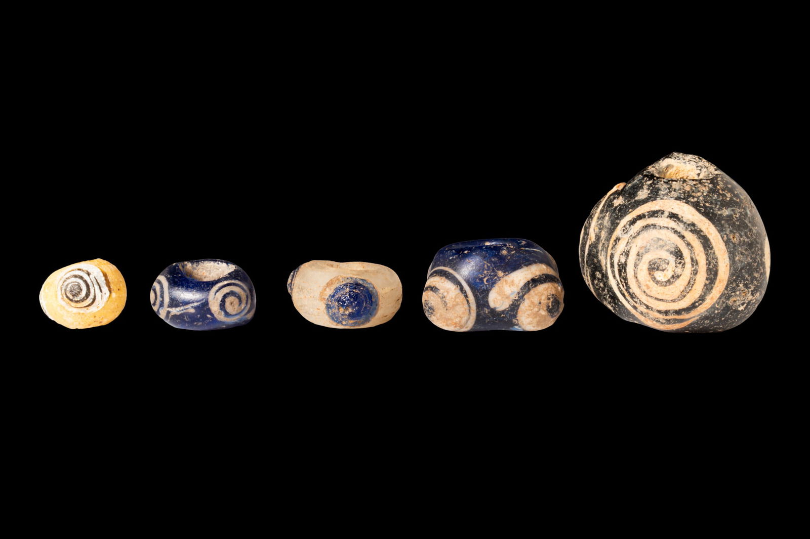 COLLECTION OF PHOENICIAN EYE GLASS BEADS (1 of 4)