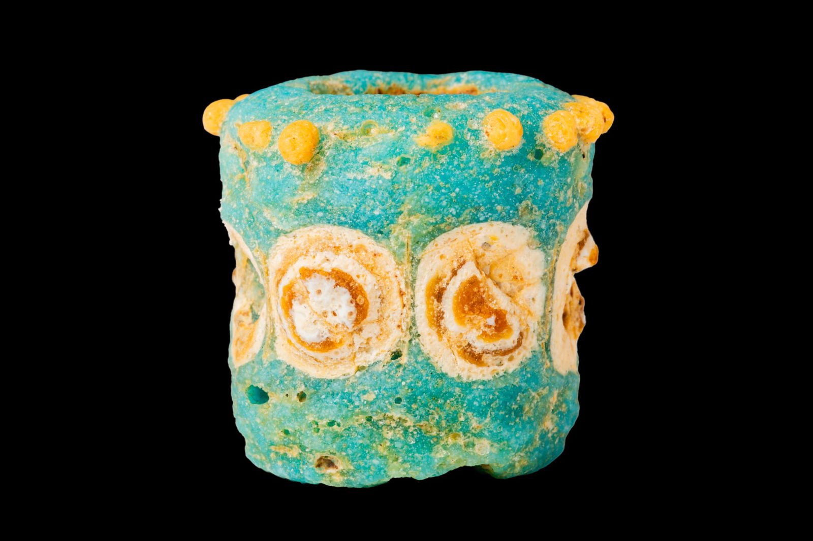 PHOENICIAN GLASS EYE BEAD WITH KNOB PROJECTIONS (1 of 4)