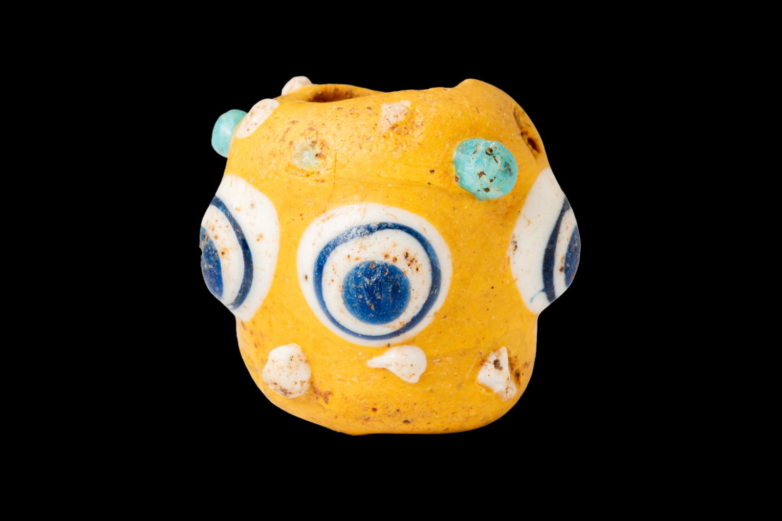 PHOENICIAN GLASS EYE BEAD WITH KNOB PROJECTIONS (1 of 4)