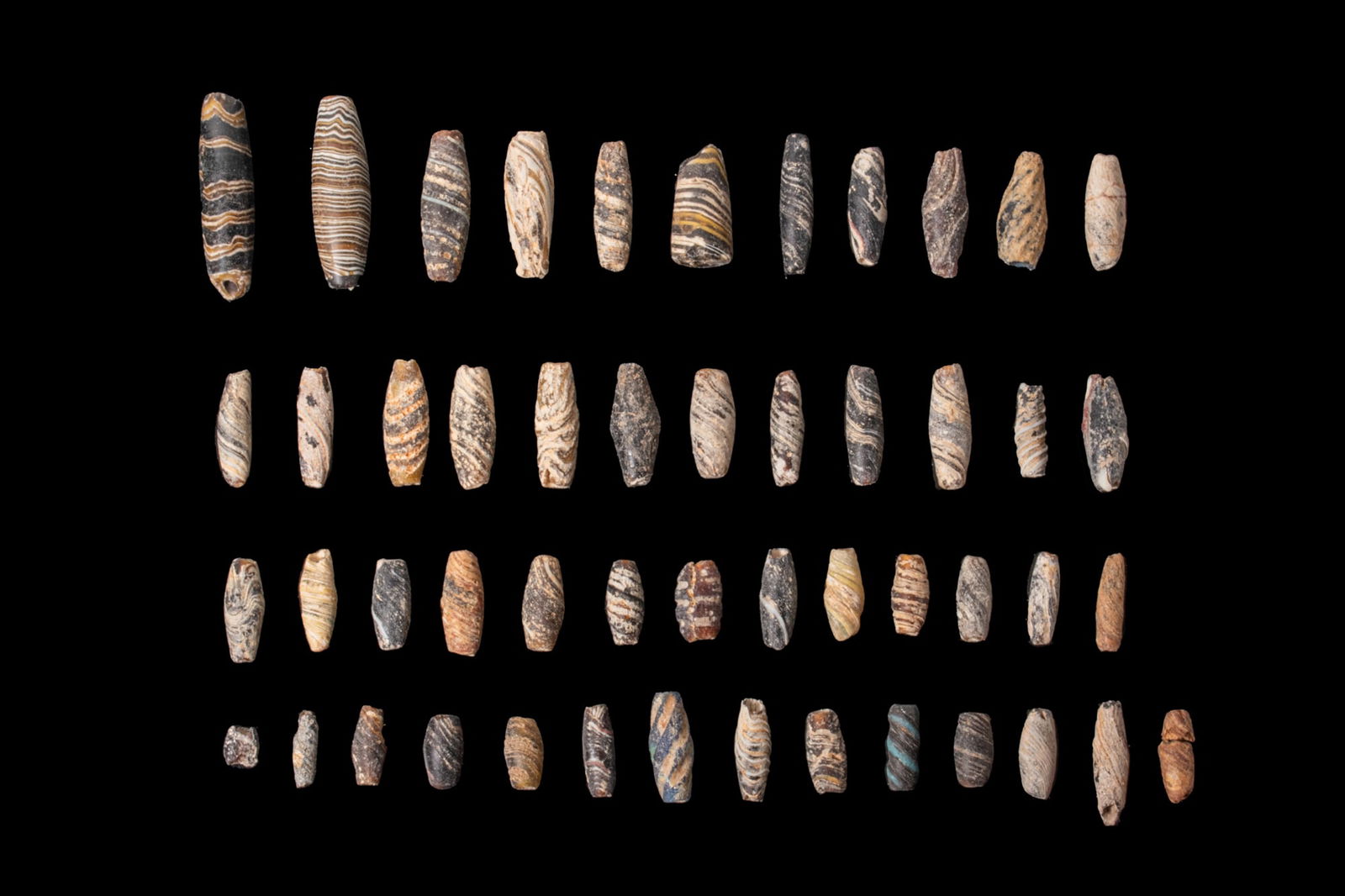 LARGE COLLECTION OF PHOENICIAN CORE-FORMED GLASS BEADS (1 of 3)