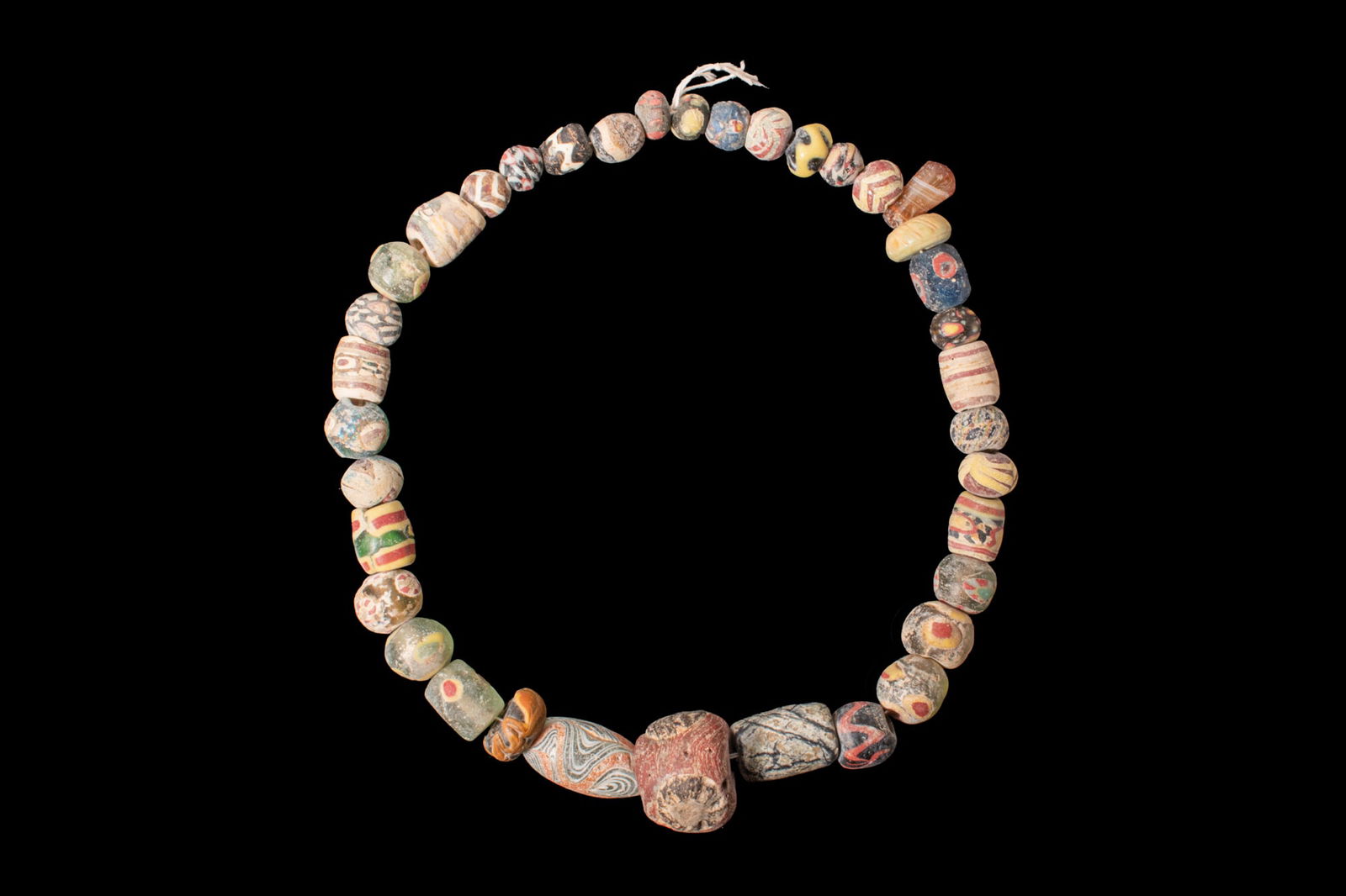 ROMAN MOSAIC GLASS NECKLACE WITH MILLEFIORI BEADS (1 of 3)