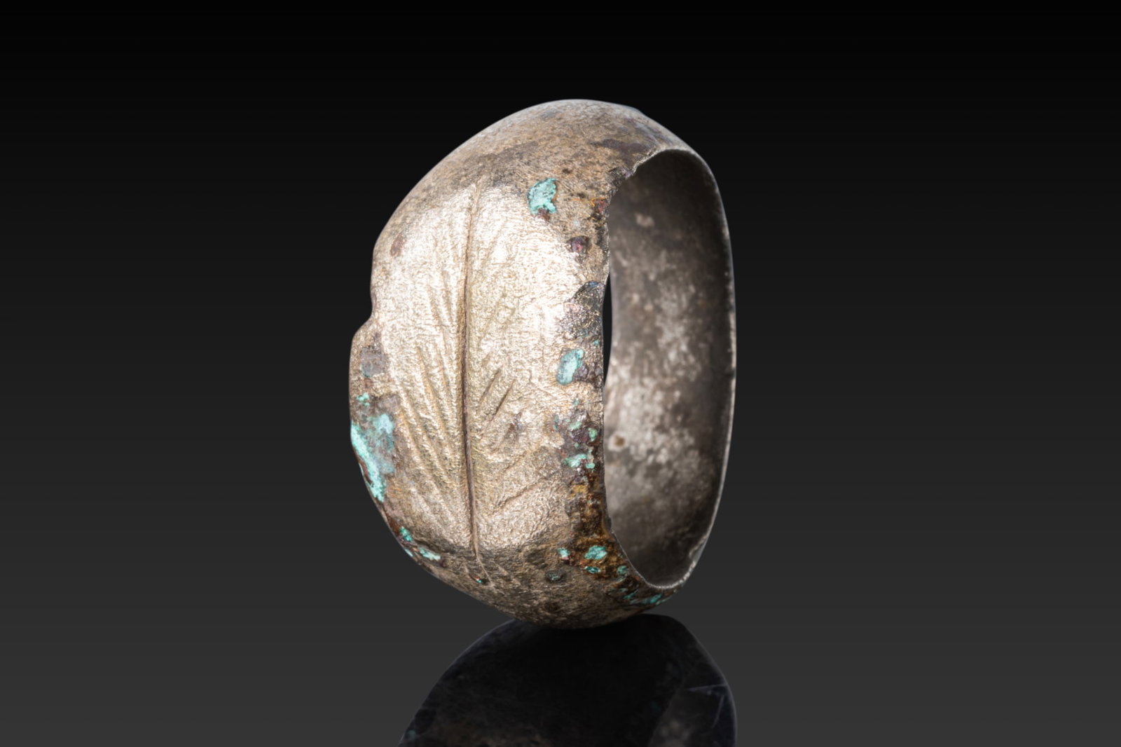 ROMAN SILVER RING WITH BRANCH (1 of 3)