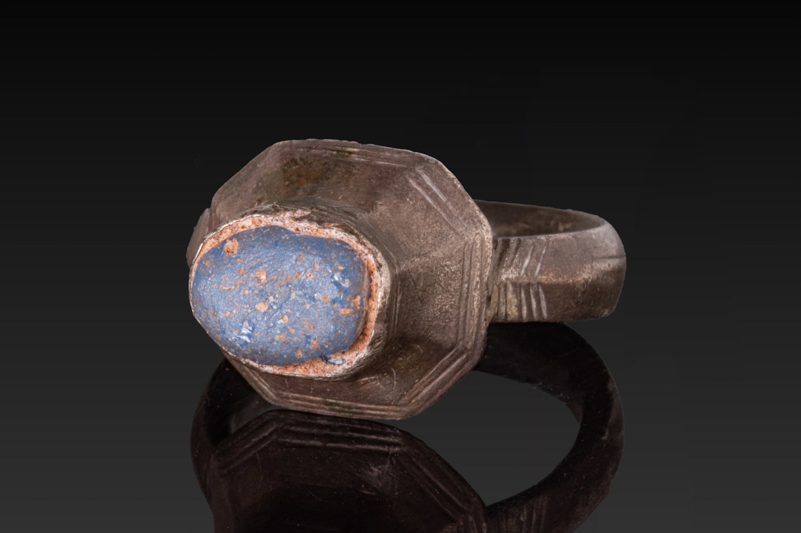 BYZANTINE SILVER RING WITH GLASS INSET (1 of 4)