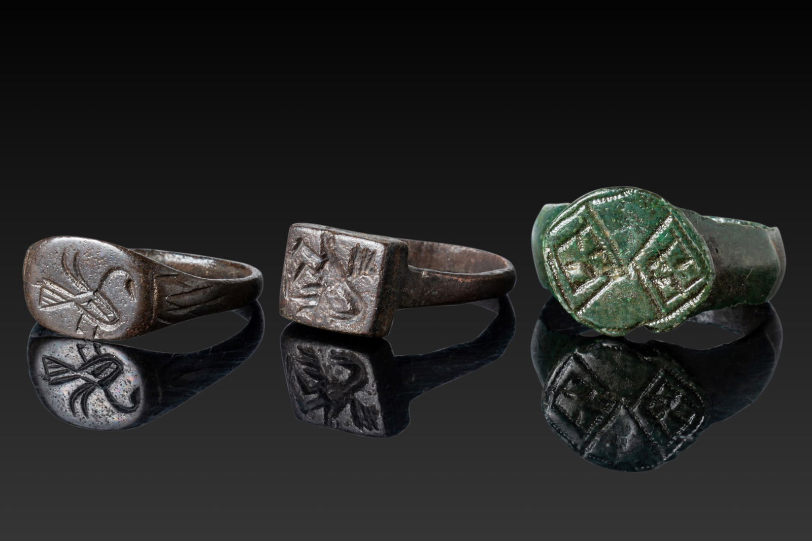 COLLECTION OF MEDIEVAL BRONZE RINGS (1 of 3)