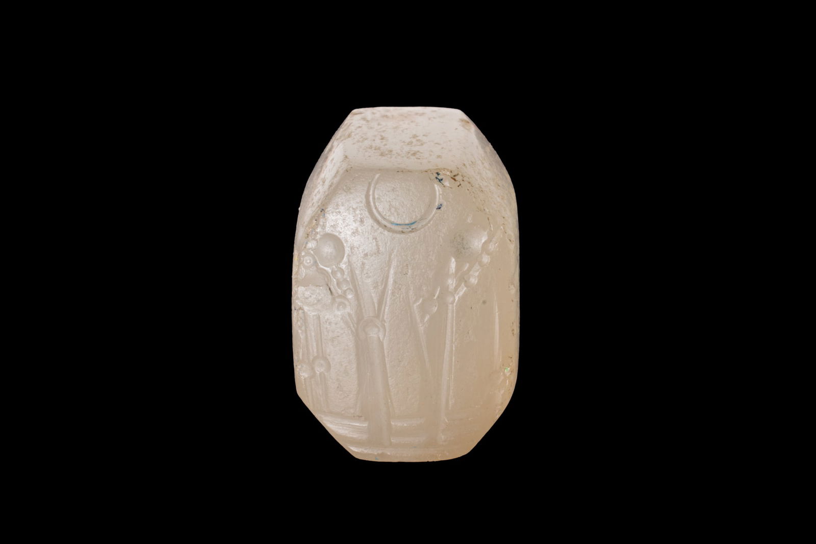 NEO-BABYLONIAN ROCK CRYSTAL STAMP SEAL WITH PRIESTS (1 of 6)