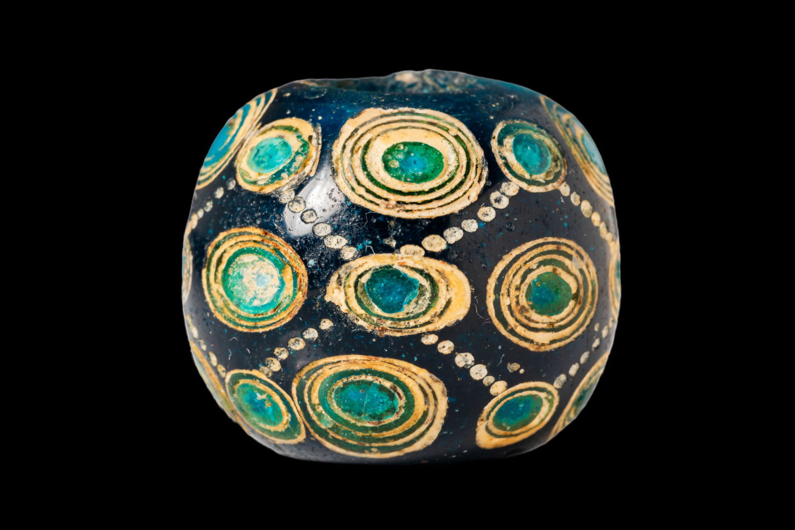 RARE CHINESE POLYCHROME GLASS EYE BEAD (1 of 4)