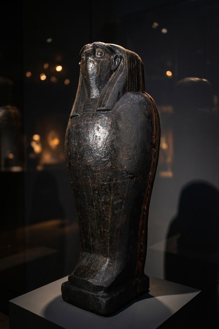 WOODEN COFFIN FOR OSIRIAN CORN-MUMMY