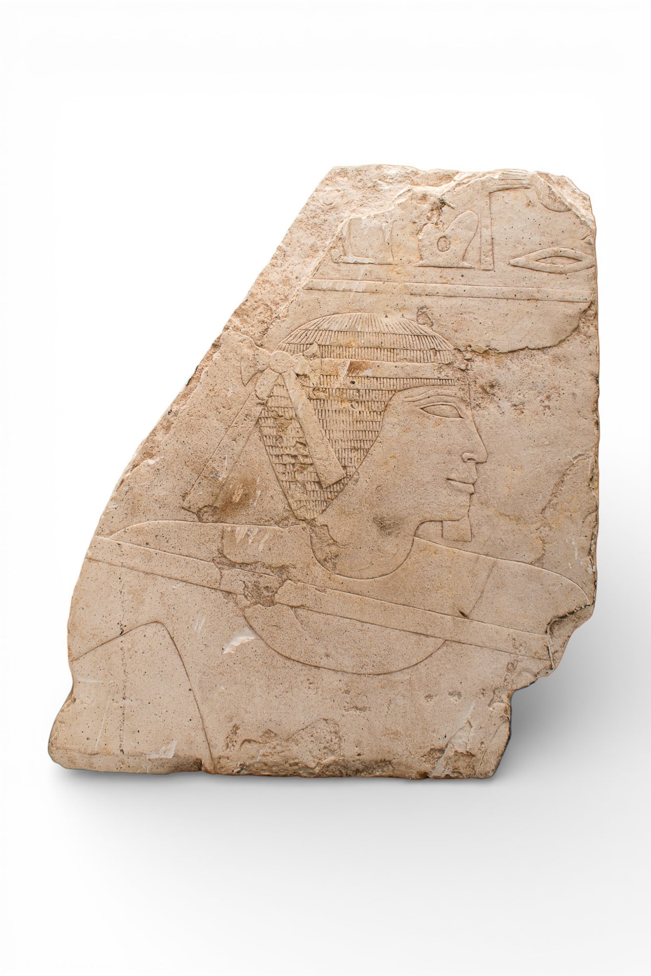 MONUMENTAL EGYPTIAN LIMESTONE RELIEF DEPICTING A NOBLEMAN FISHING WITH HARPOON (1 of 6)
