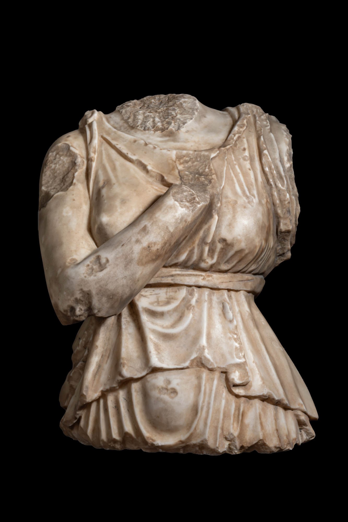 RARE ROMAN MARBLE TORSO OF ARTEMIS/DIANA (1 of 14)