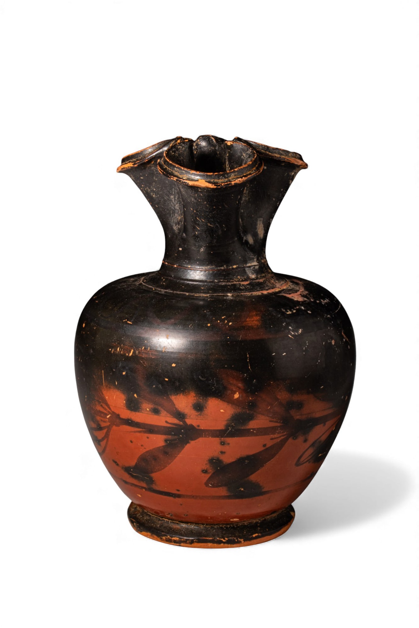 APULIAN TERRACOTTA OINOCHOE WITH LAUREL WREATH (1 of 6)