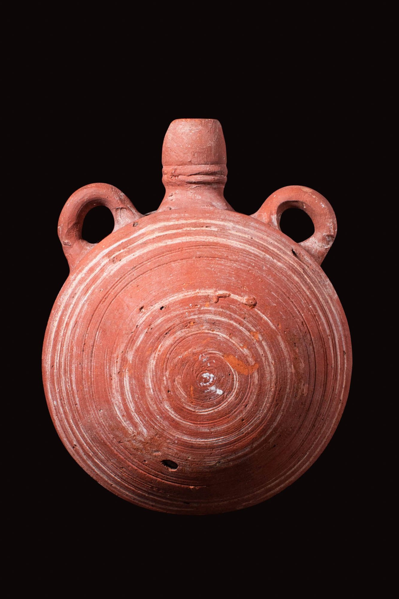 HUGE CYPRIOT TERRACOTTA LENTOID FLASK (1 of 4)