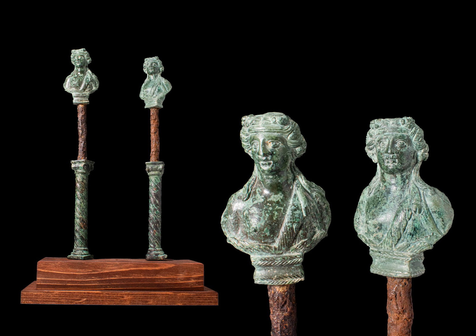 TWO ROMAN BRONZE AND IRON FITTINGS - EX. CHRISTIE'S (1 of 6)