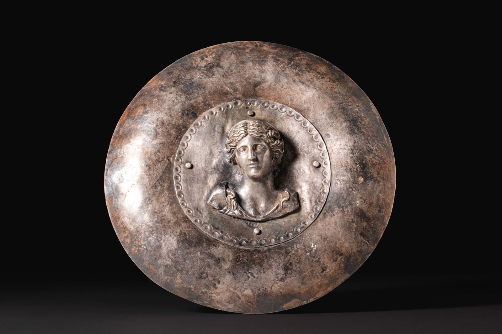 ROMAN SILVER PHALERAE WITH VENUS HEAD (1 of 4)