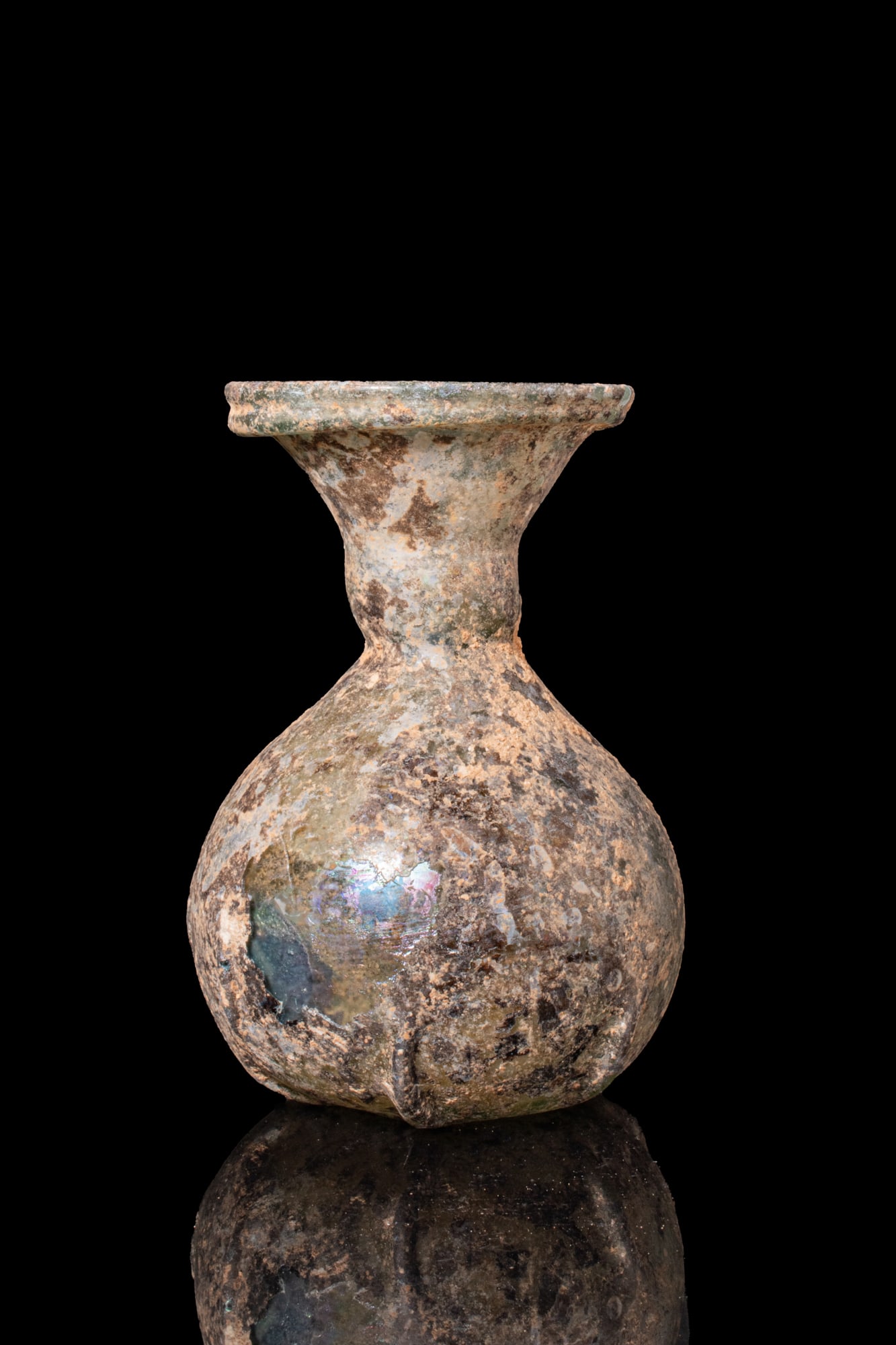 ROMAN GLASS PEAR-SHAPED UNGUENTARIUM (1 of 4)