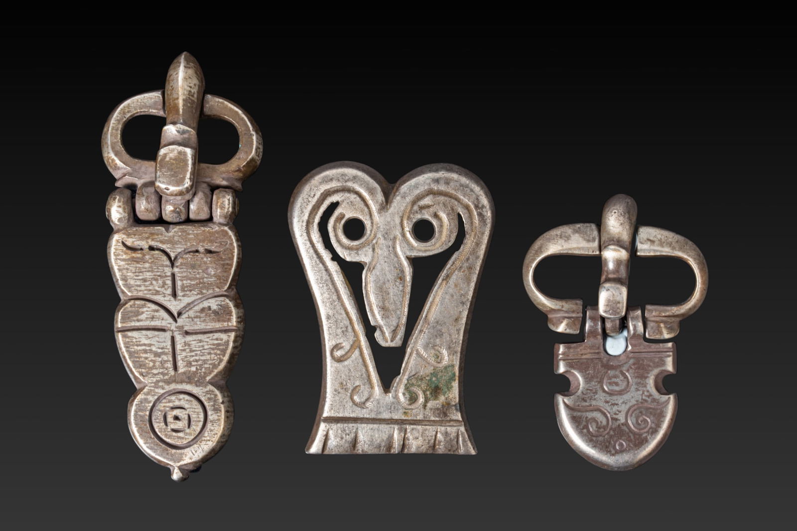 COLLECTION OF BYZANTINE SILVER BELT BUCKLES (1 of 2)
