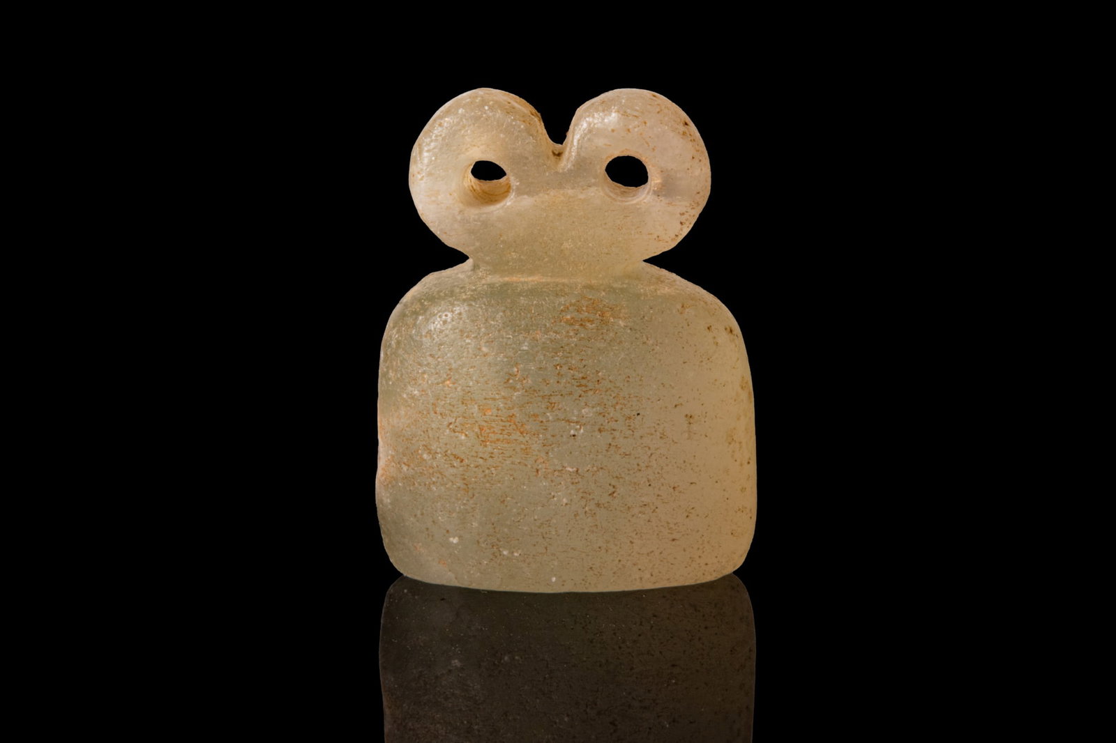 NORTHERN MESOPOTAMIAN TRANSLUCENT STONE EYE IDOL - WITH ORIGINAL REPORT BY PROF. LAMBERT (1 of 4)