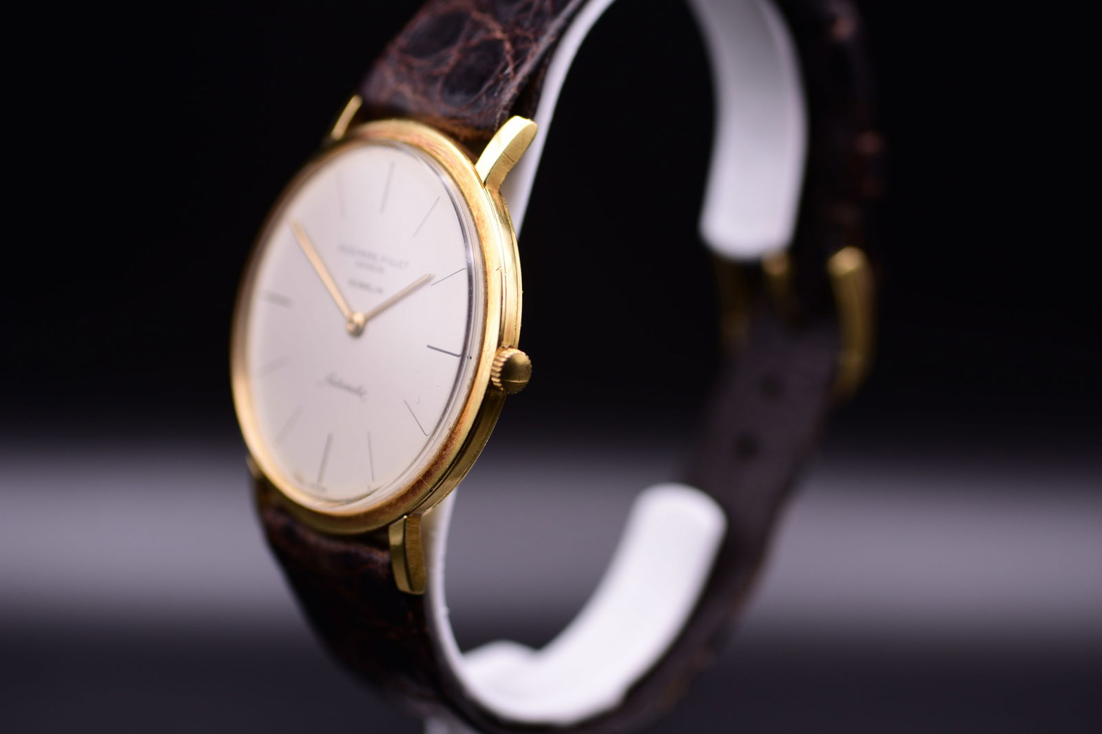 Audemars Piguet 18k Yellow Gold Automatic G?belin Co-Signed Watch c. 1965 Including Box - 2