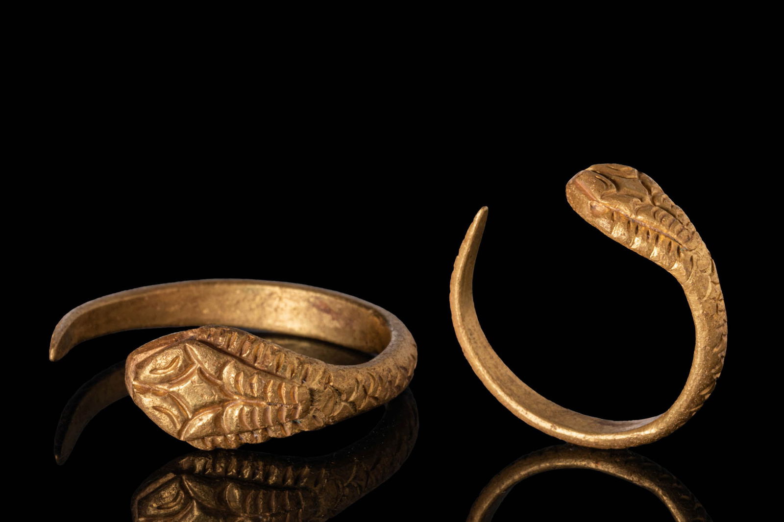 ROMANO-CELTIC HIGH KARAT GOLD SNAKE RING (1 of 6)