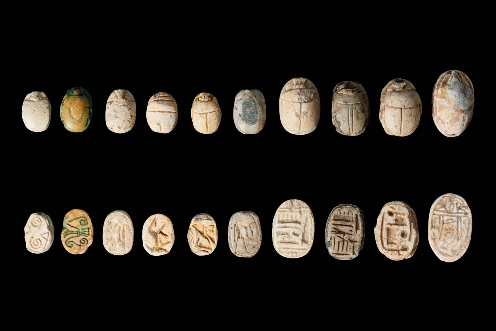 COLLECTION OF EGYPTIAN STEATITE SCARABS (1 of 3)