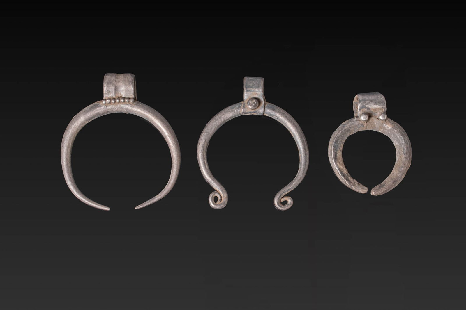 COLLECTION OF ROMAN SILVER LUNAR AMULETS (1 of 2)