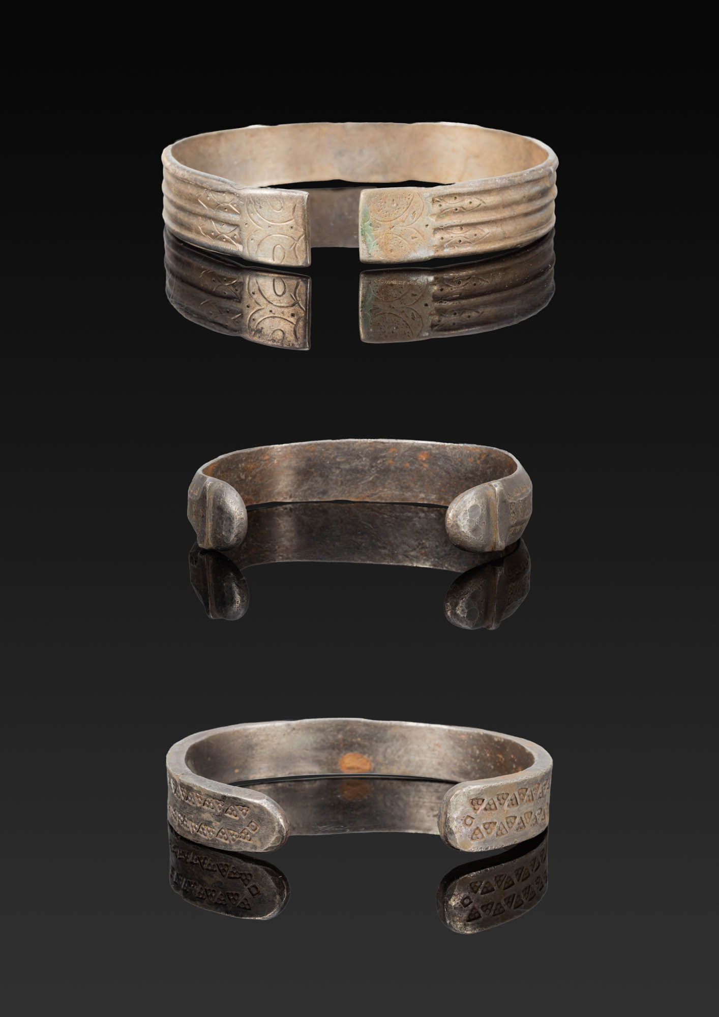 PAIR OF VIKING SILVER BRACELETS (1 of 4)