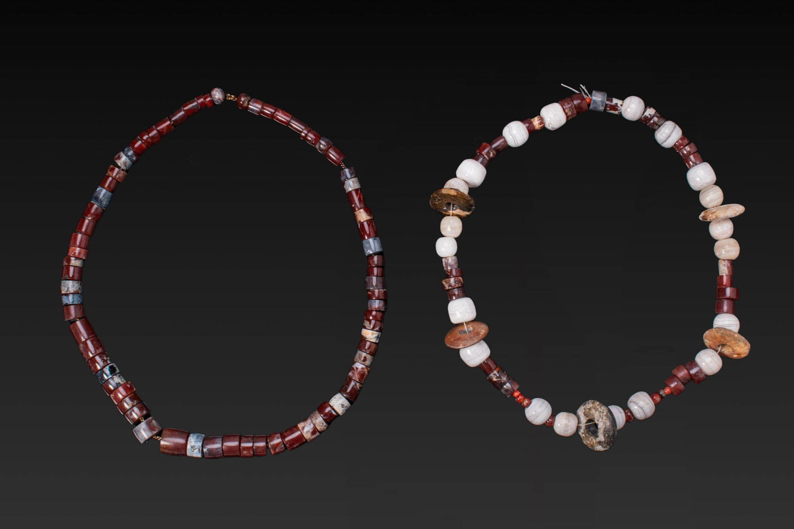PAIR OF WESTERN ASIATIC STONE NECKLACES (1 of 5)