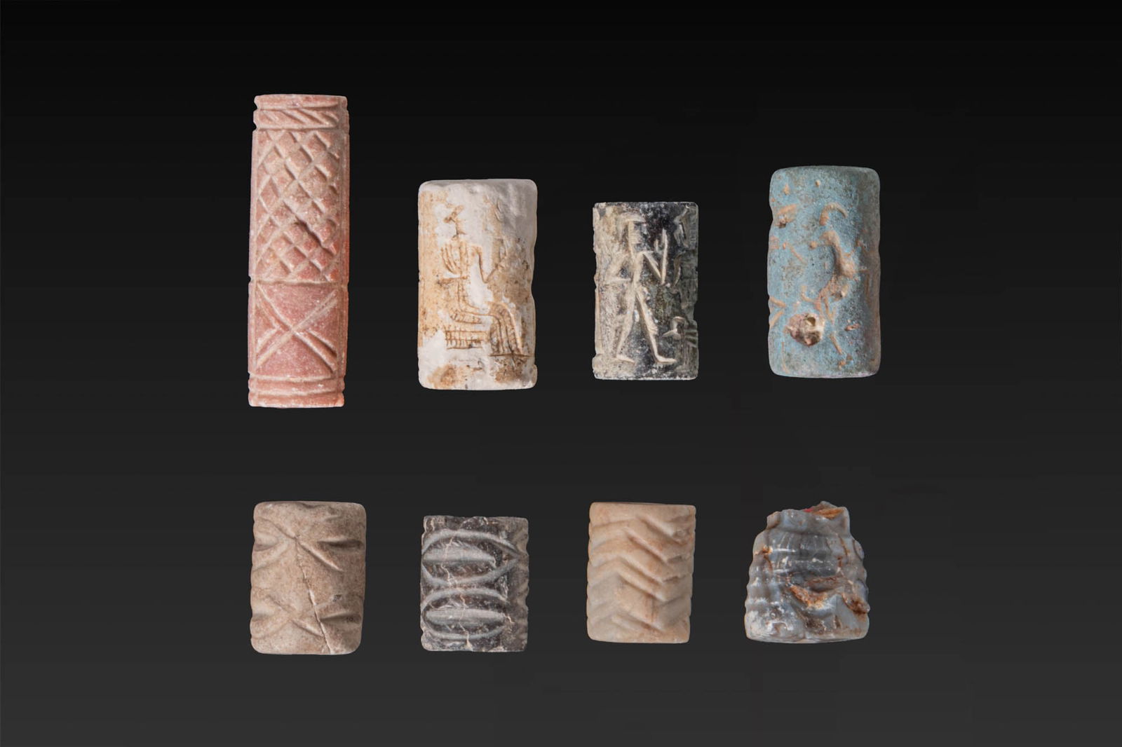 COLLECTION OF MESOPOTAMIAN STONE CYLINDER SEALS (1 of 11)