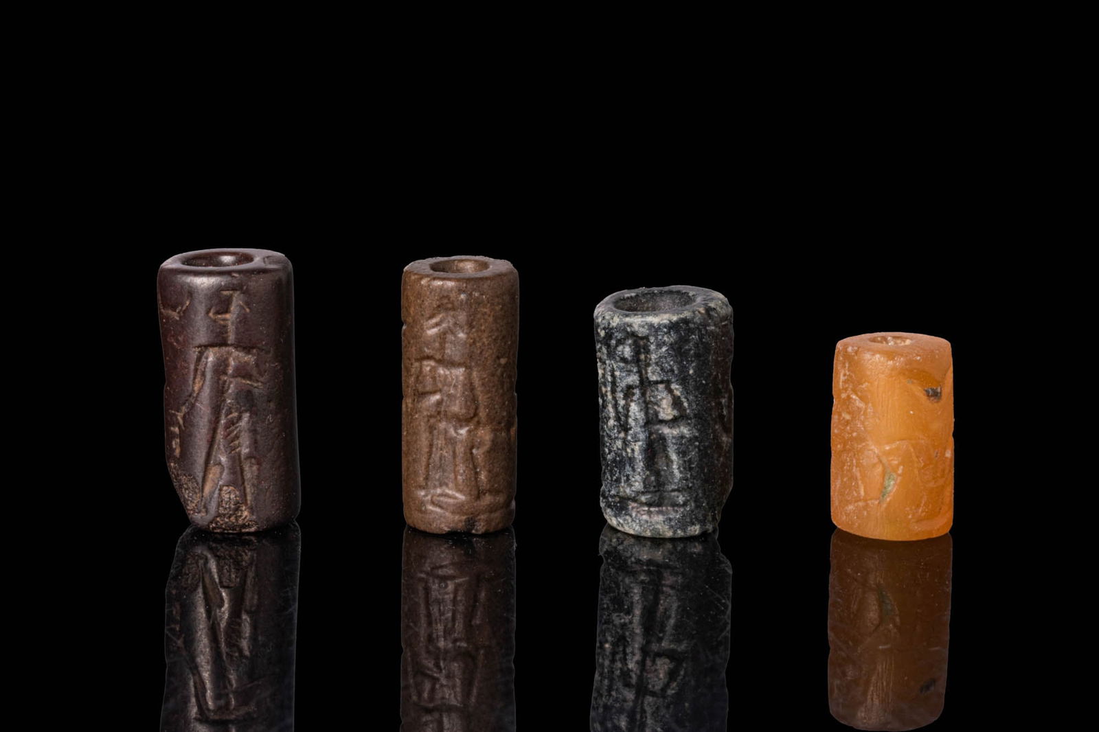 COLLECTION OF SUMERIAN STONE CYLINDER SEALS (1 of 8)