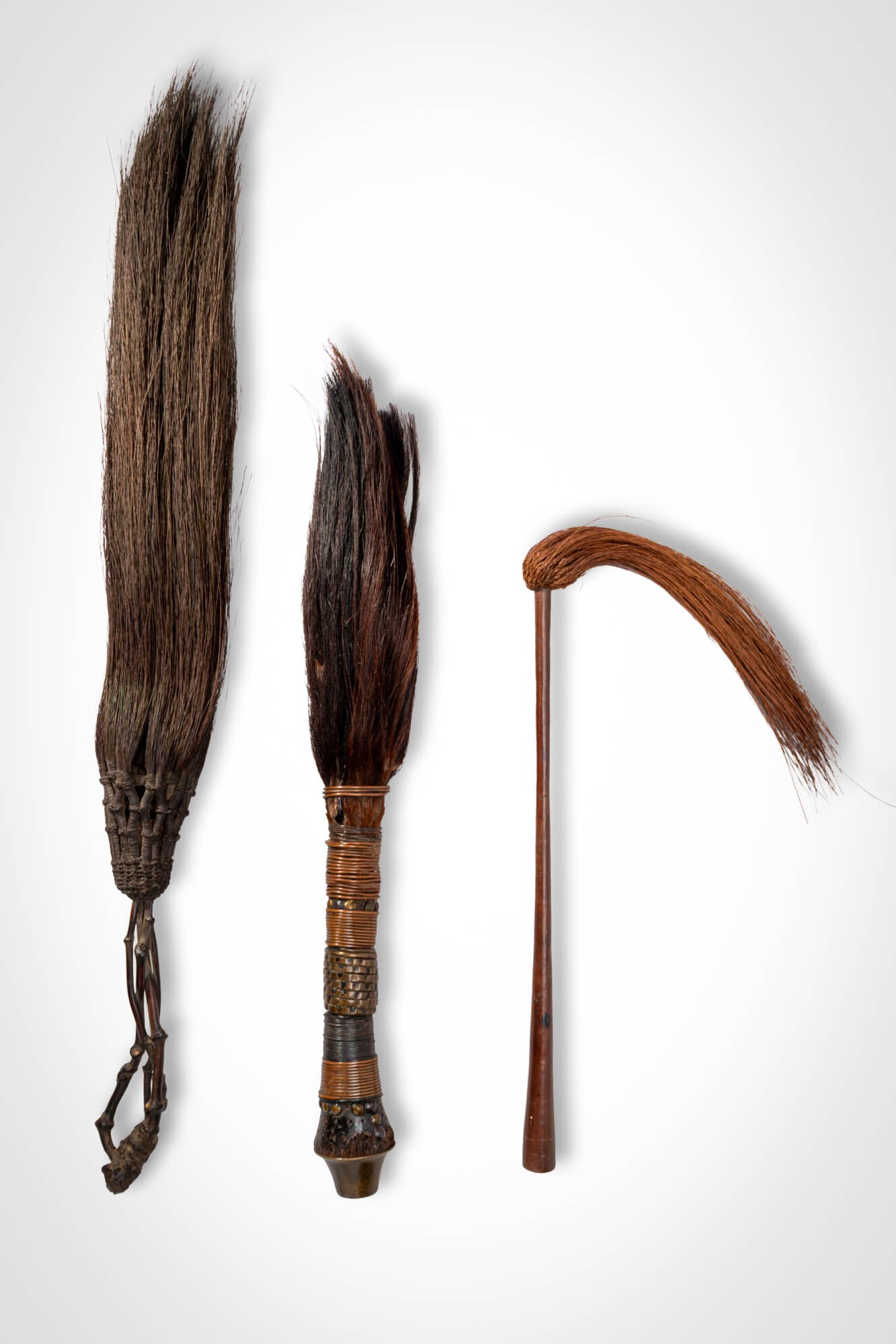 GROUP OF FLY WHISKS (1 of 6)