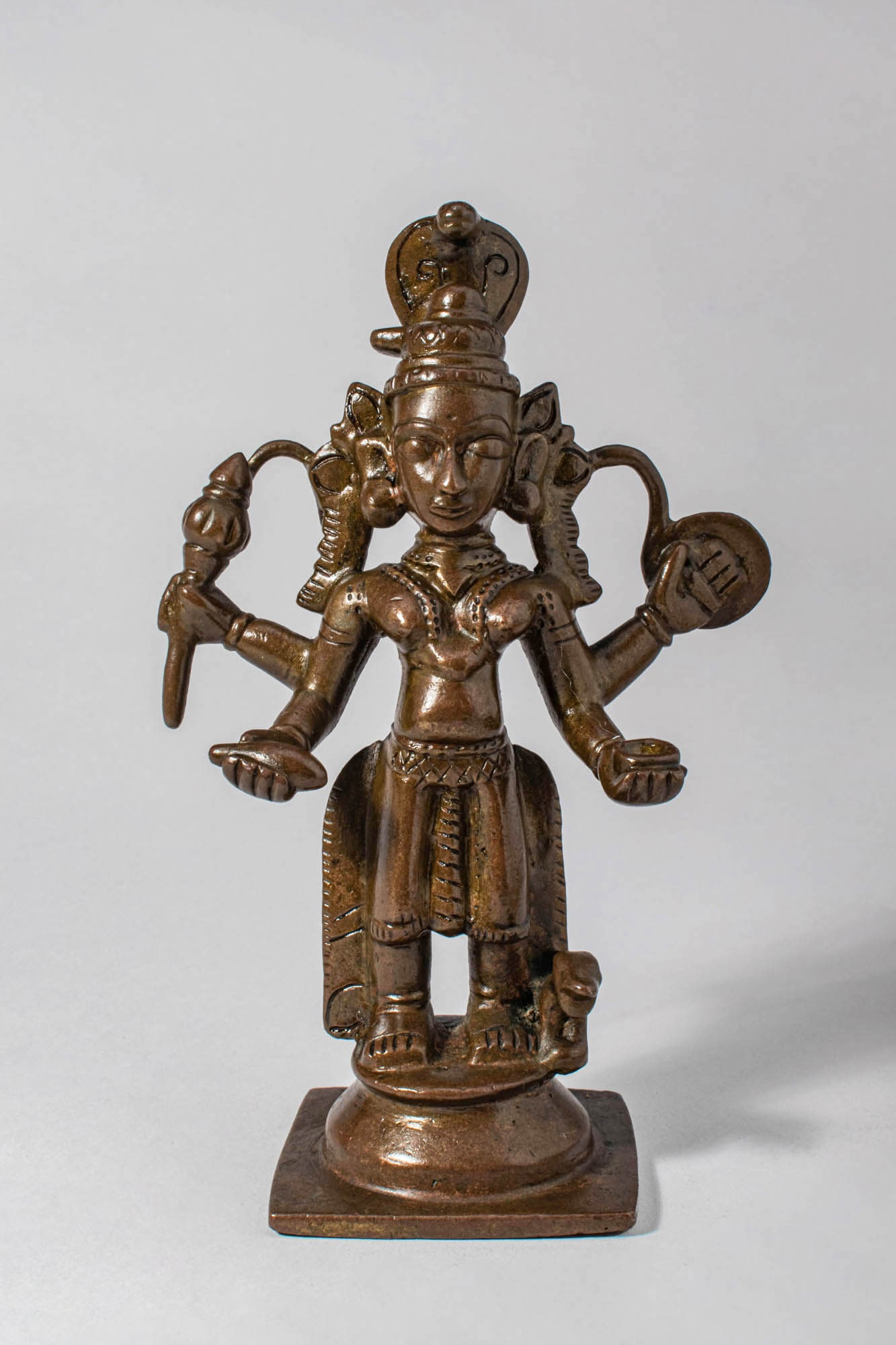 INDIAN BRONZE FIGURE OF VISHNU (1 of 5)