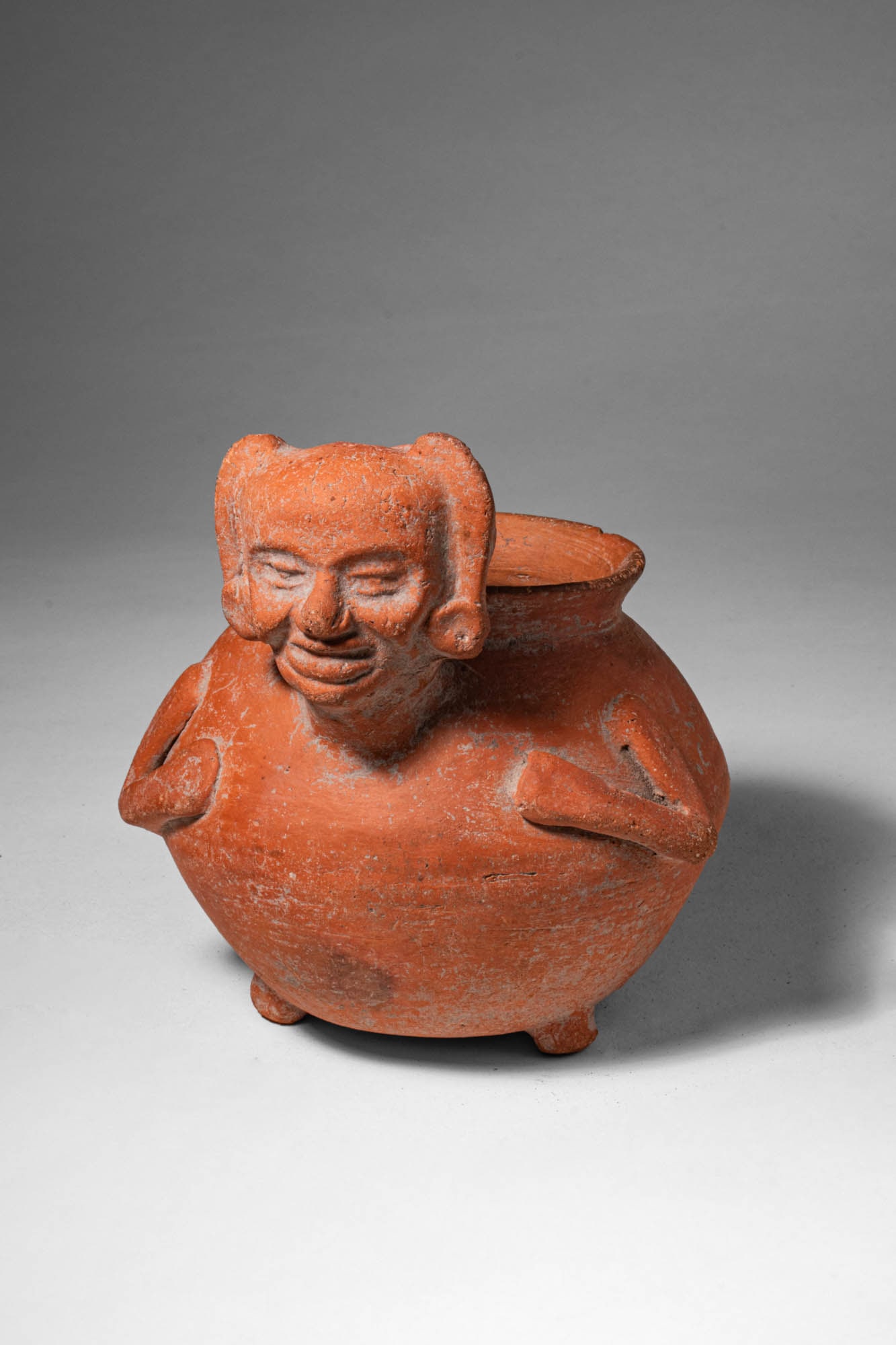 TEOTIHUACAN POTTERY ANTHROPOMORPHIC JAR (1 of 9)