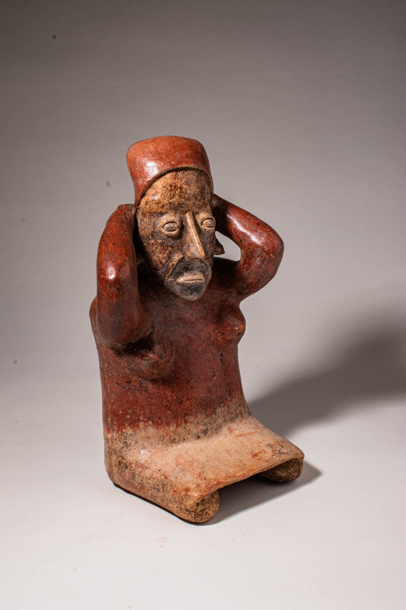 JALISCO POTTERY SEMI-NUDE FEMALE - ARMS RAISED POSE (1 of 8)