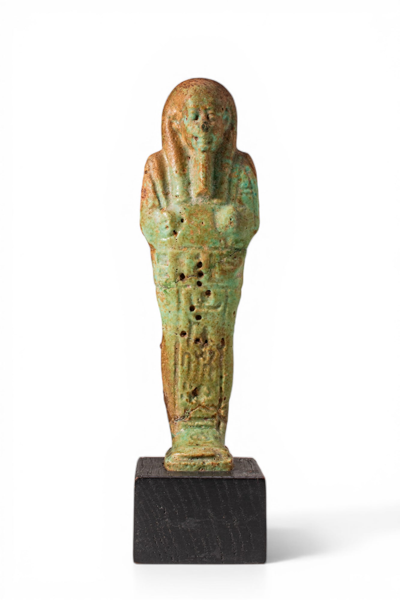 EGYPTIAN FAIENCE USHABTHI WITH INSCRIPTION (1 of 6)
