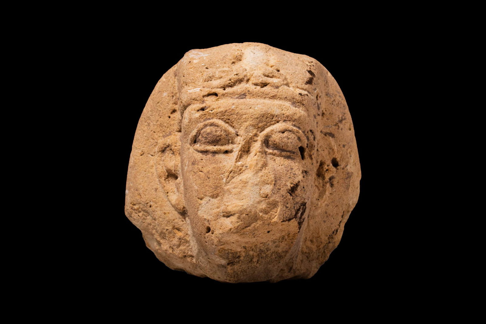 EGYPTIAN STONE HEAD OF PHARAOH (1 of 5)