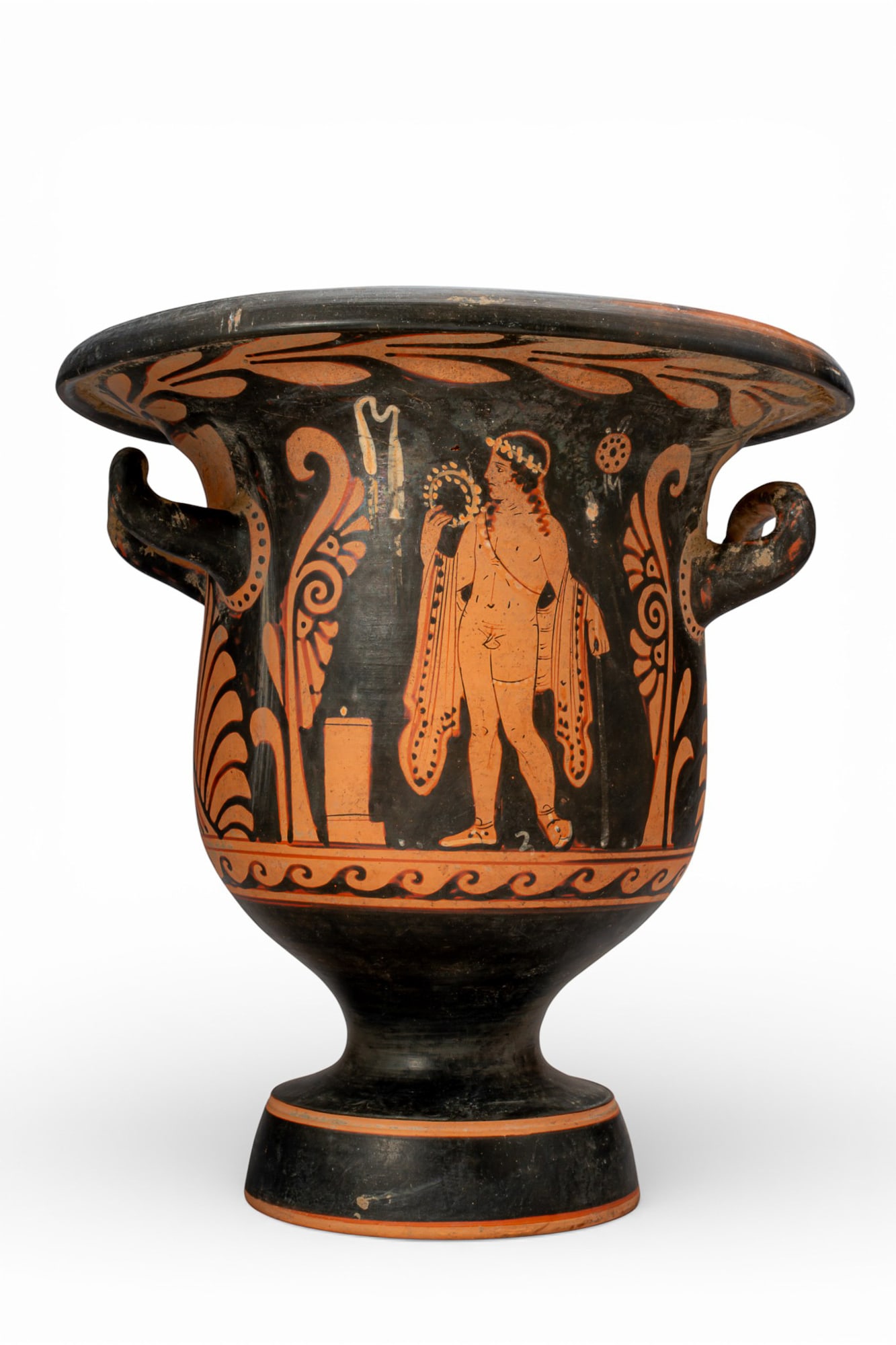 APULIAN RED-FIGURE BELL KRATER WITH YOUNG DIONYSUS AND OFFERING WOMAN (1 of 6)