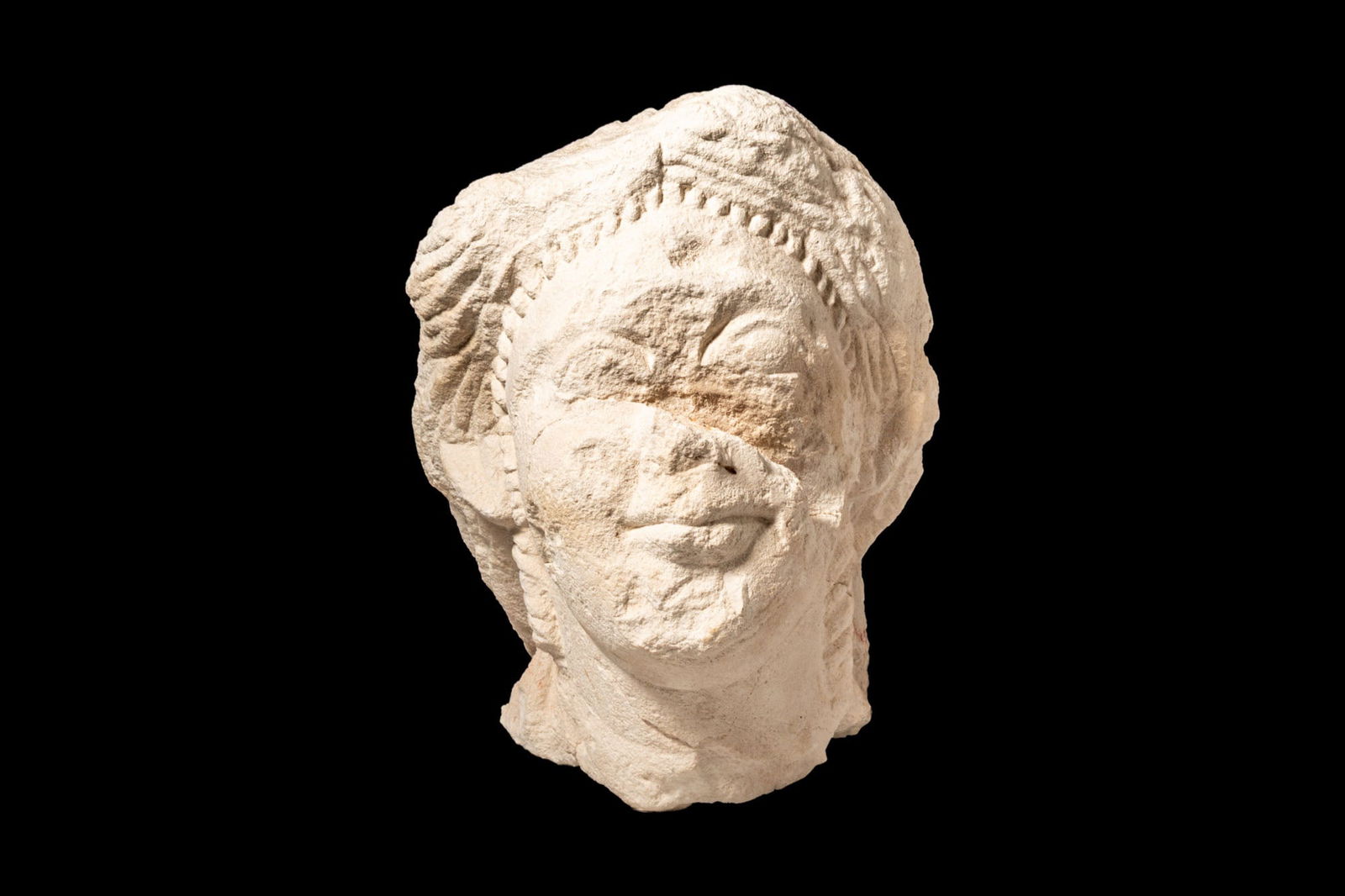 CYPRIOT STONE HEAD OF A PRINCE (1 of 5)