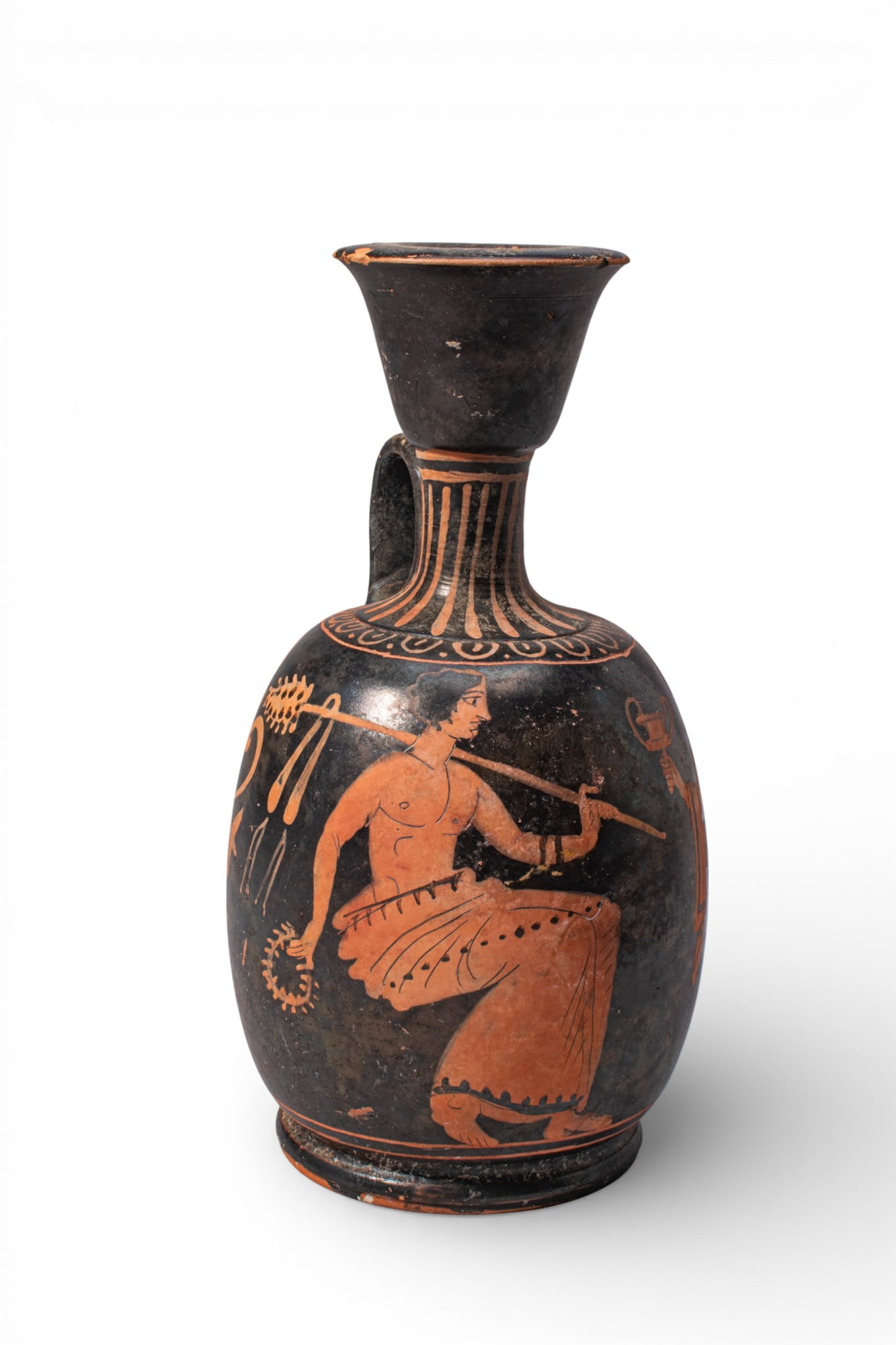 APULIAN RED-FIGURE SQUAT LEKYTHOS WITH YOUNG DIONYSUS AND MAENAD (1 of 8)