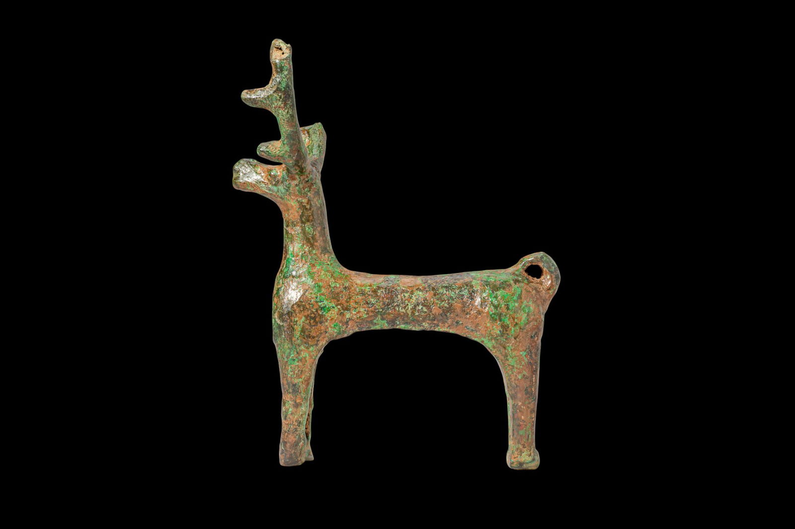 LARGE EARLY GREEK BRONZE GEOMETRIC STAG (1 of 5)