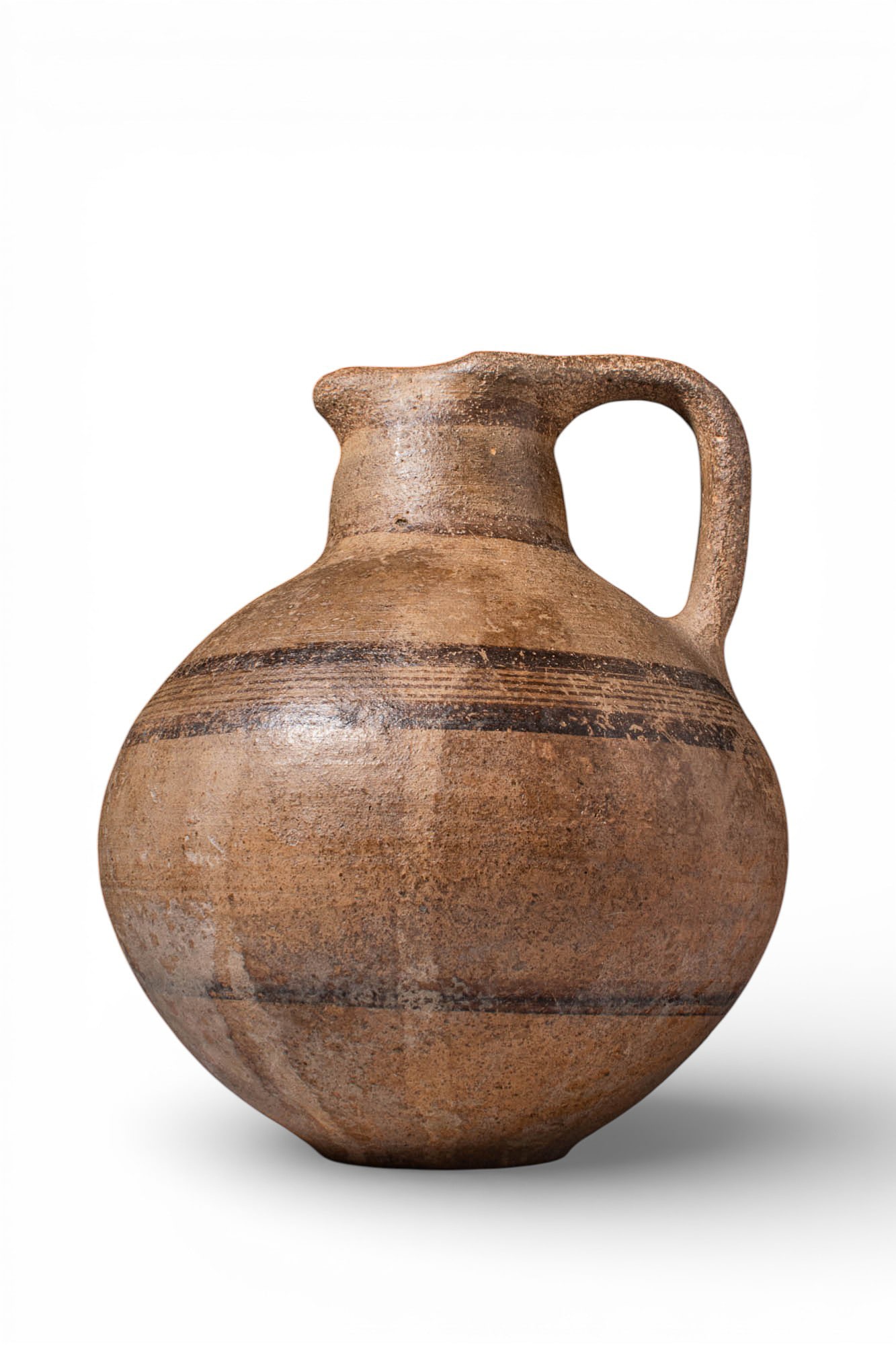 CYPRIOT TERRACOTTA BICHROME JUG WITH GEOMETRIC DECORATION (1 of 5)