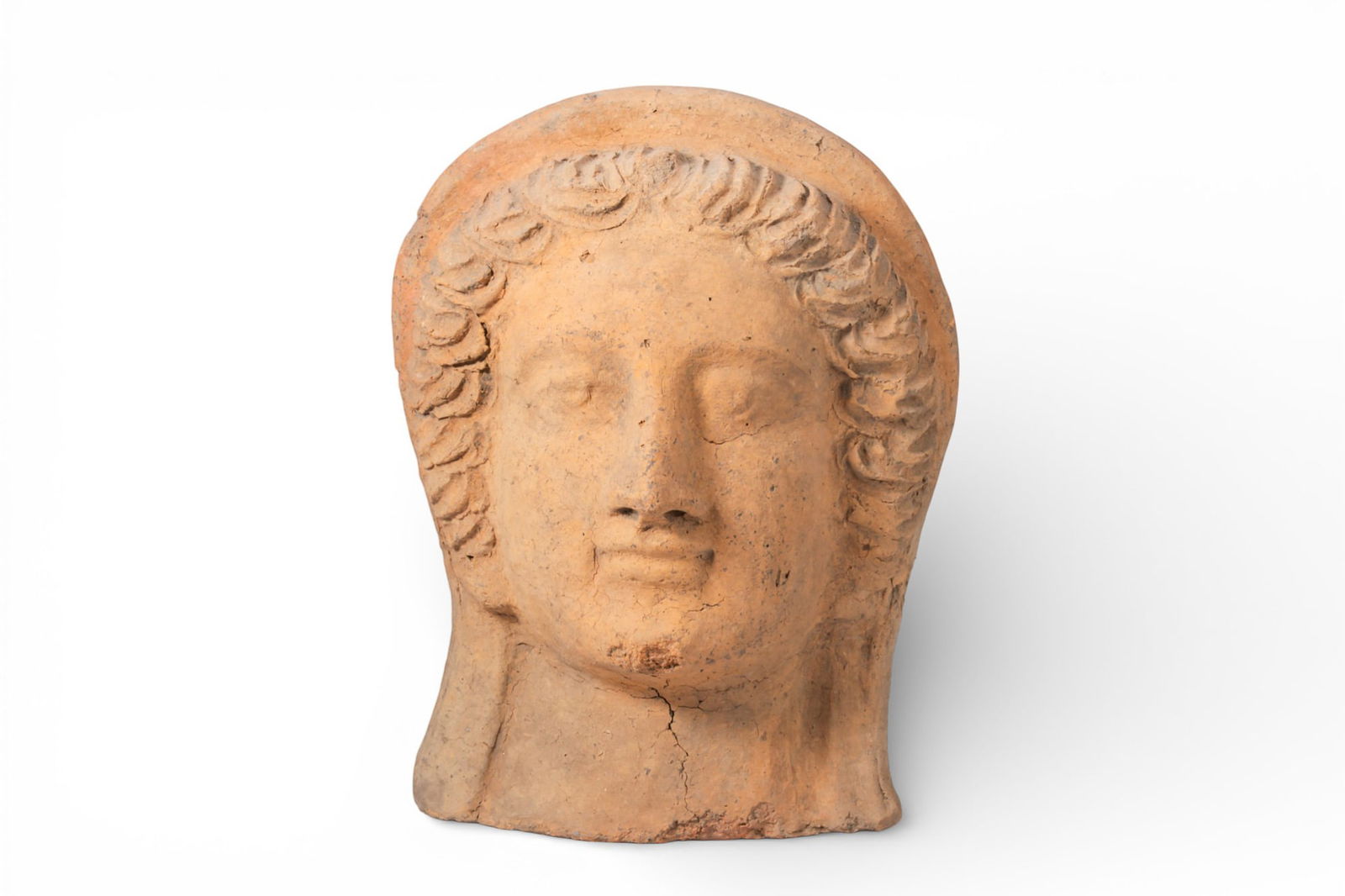 ETRUSCAN TERRACOTTA VOTIVE HEAD (1 of 3)