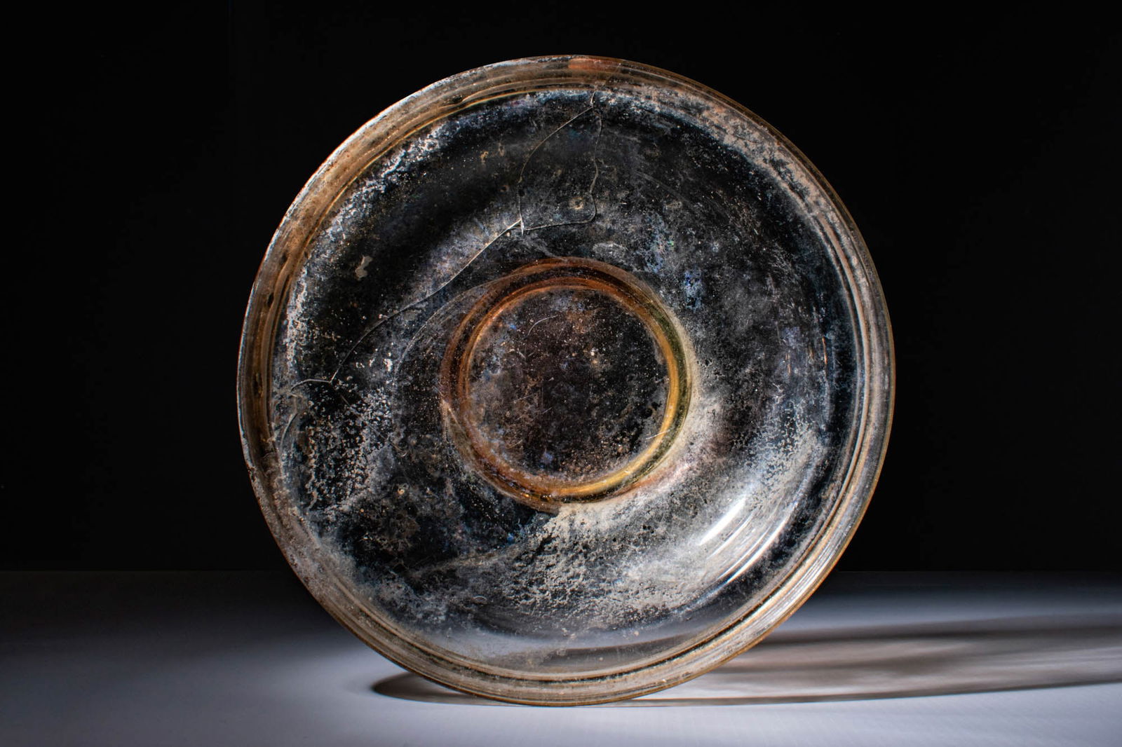 LARGE ROMAN GLASS PLATE (1 of 4)