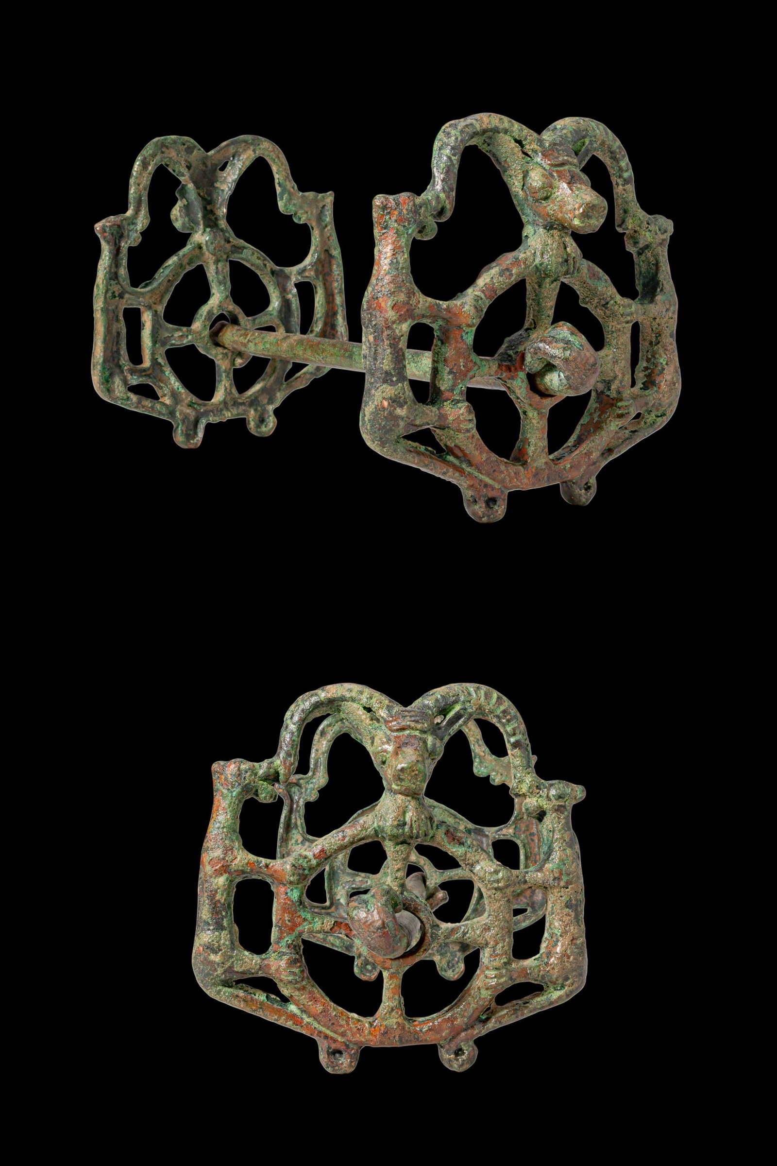 BRONZE AGE BRONZE HORSE BIT WITH IBEX AND PANTHERS (1 of 6)