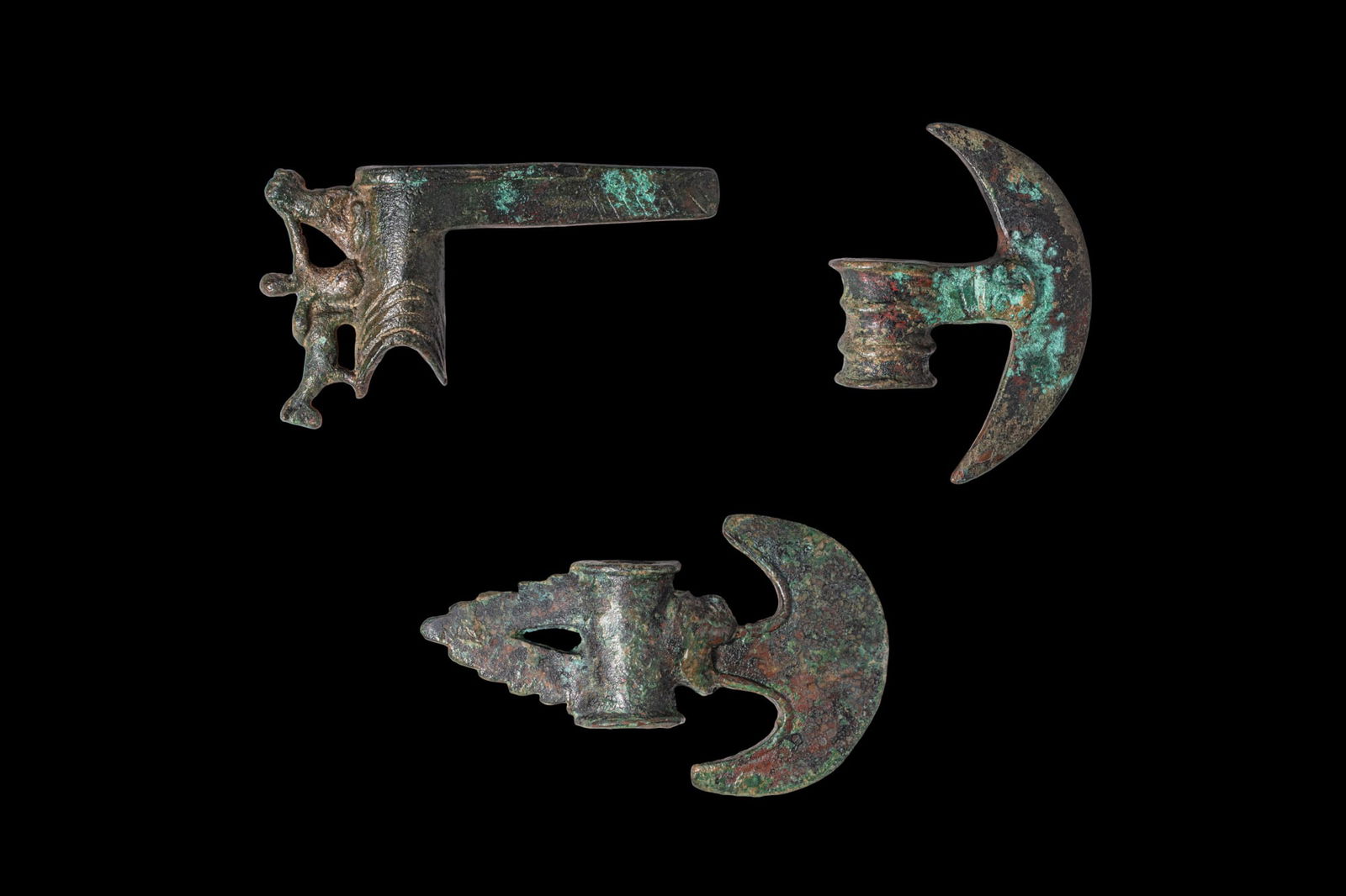 COLLECTION OF BRONZE AGE BRONZE AXE HEADS (1 of 5)