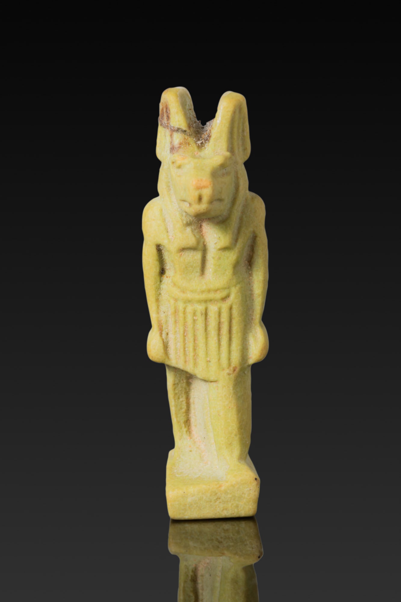 EGYPTIAN FAIENCE AMULET OF ANUBIS (1 of 5)